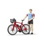 BRUDER - Figurina Ciclist , Cu bicicleta de curse - 4