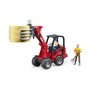 BRUDER - Incarcator Compact Schaffer 2630 , Cu 1 balot rotund, Cu graifer - 8