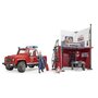 BRUDER - Set de joaca Statie de pompieri , Cu Land Rover Defender, Cu pompier - 3