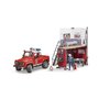 BRUDER - Set de joaca Statie de pompieri , Cu Land Rover Defender, Cu pompier - 5