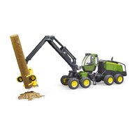 BRUDER - Tractor Forestier John Deere 1270G , Cu un bustean