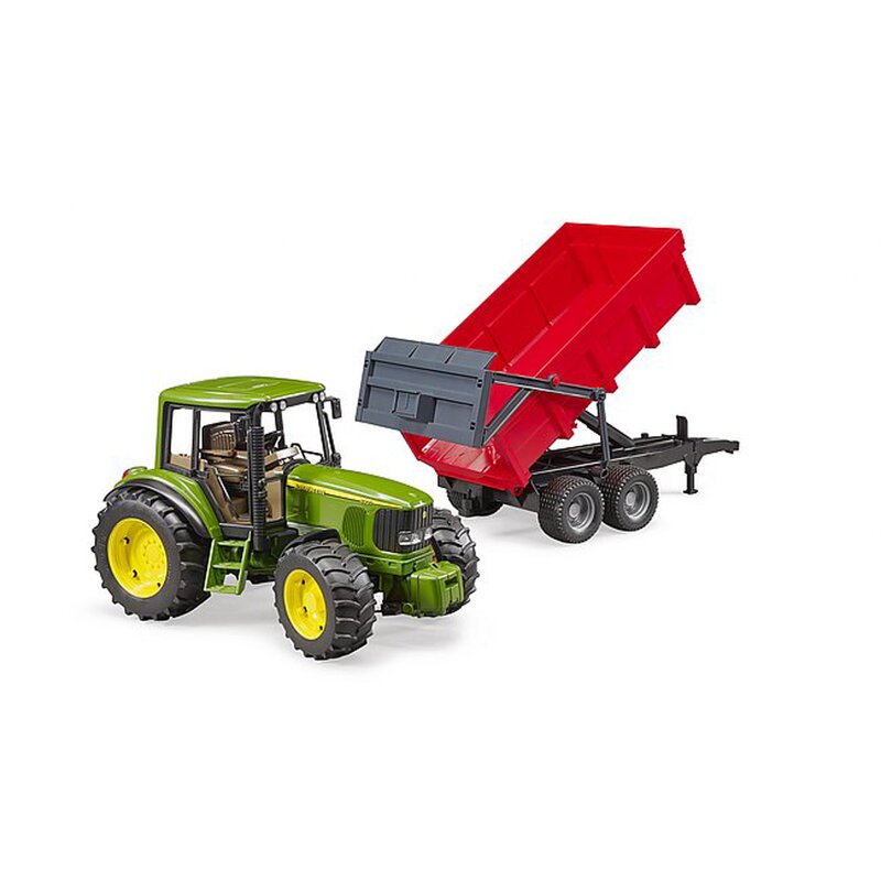Bruder - tractor john deere 6920 , cu remorca basculabila