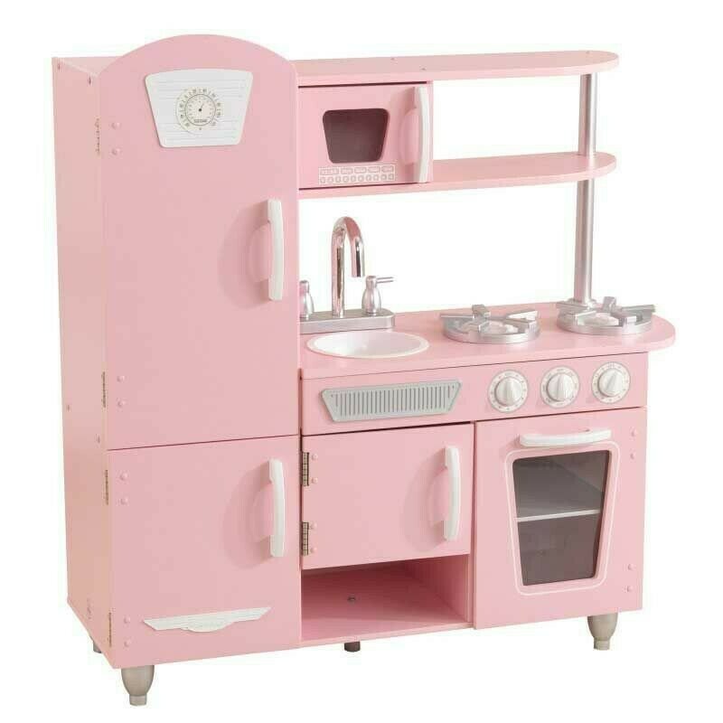 Kidkraft - bucatarie de joaca din lemn vintage roze