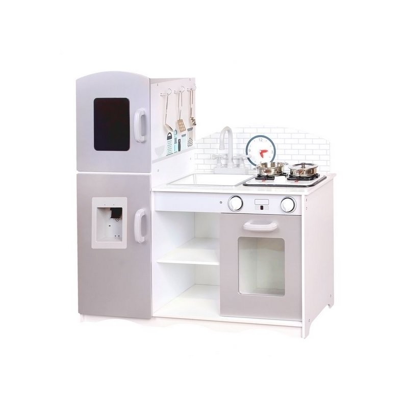 Ecotoys - bucatarie din lemn xxl + accesorii bucatarie