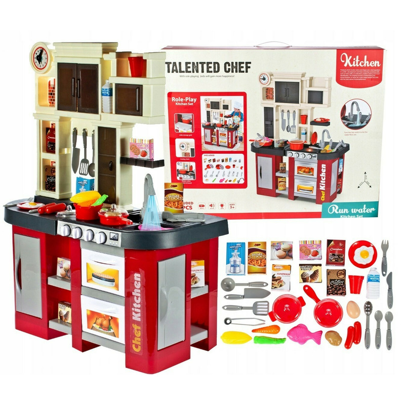 Bucatarie malplay pentru copii cu sunete lumini aragaz robinet cu apa 84 cm