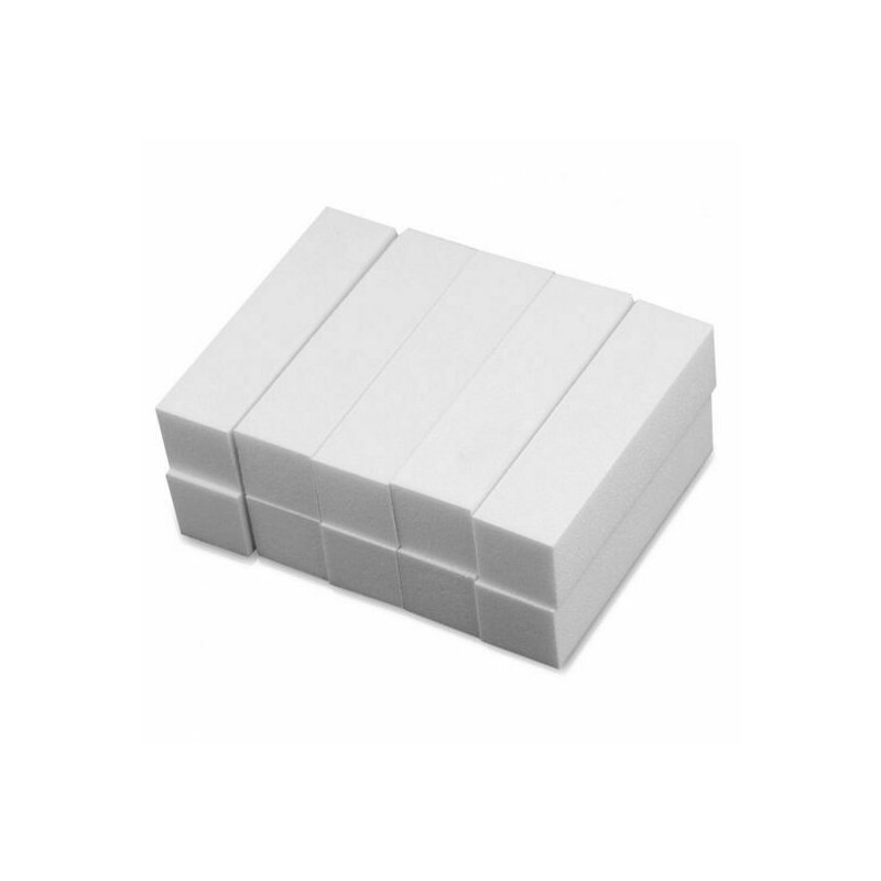 Buffer unghii granulatie 100/100, set de 10 buc, alb