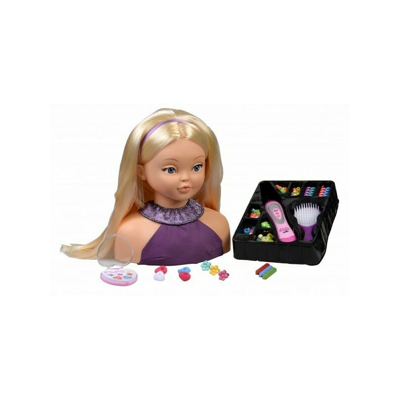 Falca - bust personaj rosaura 28 cm cu dispozitiv de impletit parul si accesorii