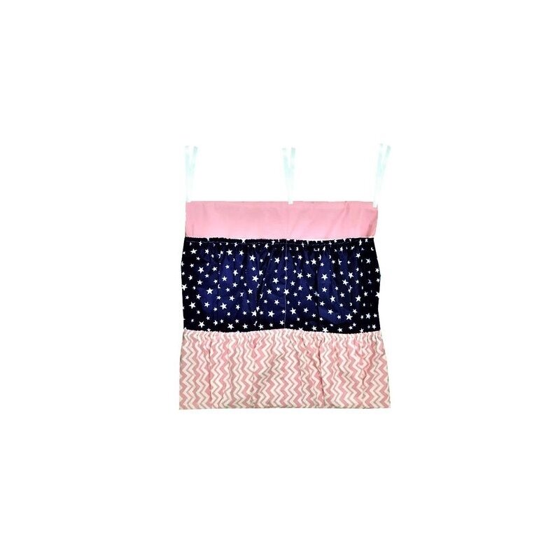 Deseda - buzunar organizator patut bebe 60x60 cm bleumarin roz