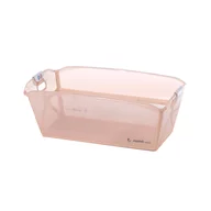 Cadita de baie cu pliere ultra-compacta, Jane, Oasis, Cu doua manere, 68 x 42 x 26 cm, Conform cu standardul european de siguranta EN 17072:2018, Pale