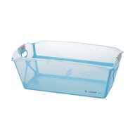 Cadita de baie cu pliere ultra-compacta, Jane, Oasis, Cu doua manere, 68 x 42 x 26 cm, Conform cu standardul european de siguranta EN 17072:2018, Tropical