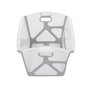 Cadita de baie cu pliere ultra-compacta, Jane, Oasis, Cu doua manere, 68 x 42 x 26 cm, Conform cu standardul european de siguranta EN 17072:2018, White - 4