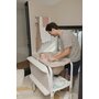 Cadita de baie cu suport, Jane, Flip, Cu 2 pozitii anatomice, Cu masuta de infasat, Cu tavita si compartimente pentru  accesorii, Conform cu standardele europene EN 17072:2018EN 12221:2008+A1:2013, Iris - 5