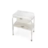 Cadita de baie cu suport, Jane, Flip, Cu 2 pozitii anatomice, Cu masuta de infasat, Cu tavita si compartimente pentru  accesorii, Conform cu standardele europene EN 17072:2018EN 12221:2008+A1:2013, Mist