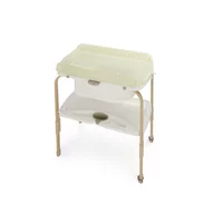 Cadita de baie cu suport, Jane, Flip, Cu 2 pozitii anatomice, Cu masuta de infasat, Cu tavita si compartimente pentru  accesorii, Conform cu standardele europene EN 17072:2018EN 12221:2008+A1:2013, Sage