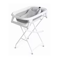 Cadita de baie pliabila, Primabobo, Senso, Cu suport metalic, Cu termometru electronic, Cu dop si furtun pentru scurgere, Antiderapanta, 77×51 cm, Gri