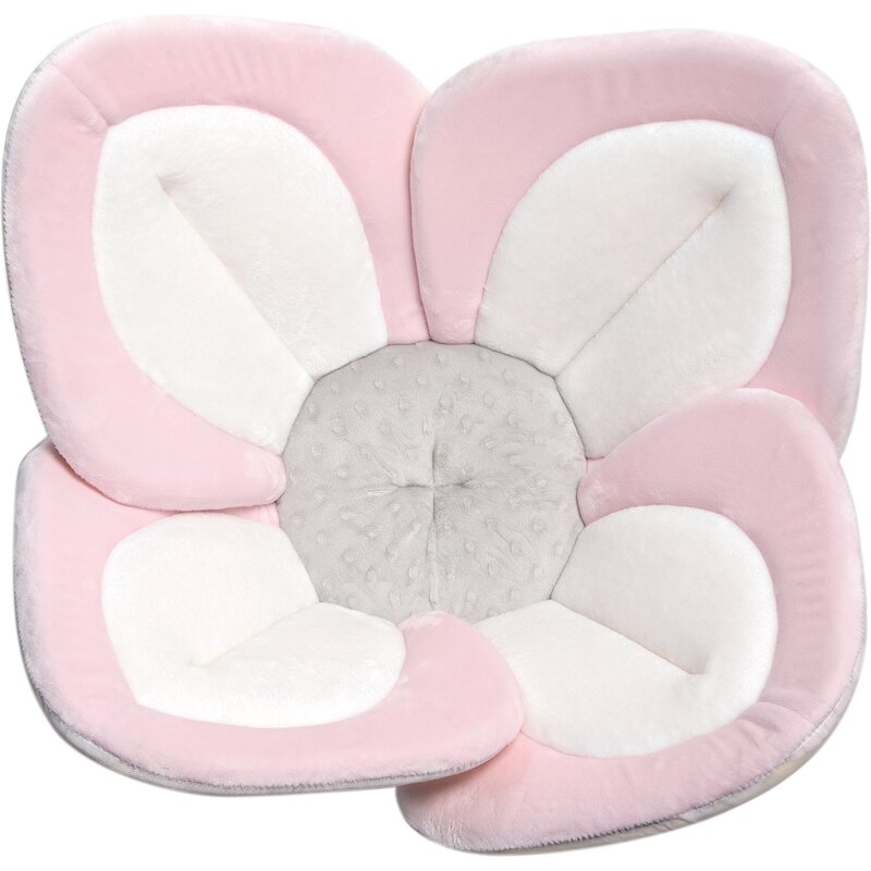 Bloomingbath - cadita si salteluta de joaca lotus din plus, alb/roz
