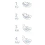 Cadita inteligenta, Skip Hop, 4 in 1, Cu insertii detasabile si suport de sezut, 0-2 ani, Cu dop termic si carlig de agatare, 72 x 49 x 31 cm, Alb/Albastru - 12