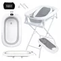 Cadita pliabila cu suport, Primabobo, Milo, Cu sezlong de baie, Cu termometru electronic, Cu dop de scurgere, Cu accesorii, Antiderapanta, Conform cu EN71, Gri - 2