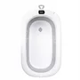 Cadita pliabila cu suport, Primabobo, Milo, Cu sezlong de baie, Cu termometru electronic, Cu dop de scurgere, Cu accesorii, Antiderapanta, Conform cu EN71, Gri - 3