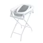 Cadita pliabila cu suport, Primabobo, Milo, Cu sezlong de baie, Cu termometru electronic, Cu dop de scurgere, Cu accesorii, Antiderapanta, Conform cu EN71, Gri - 1