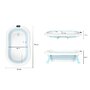 Cadita pliabila, Primabobo, Genua Premium, Cu termometru, dop si suport anatomic, Conform cu standardul european de securitate EN71, 80 x 50 x 22, Albastru - 18