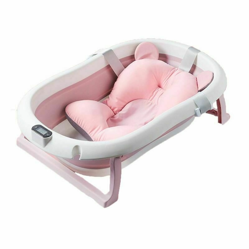 Primabobo - cadita pliabila cu termometru si suport anatomic genua premium pink
