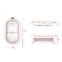 Cadita pliabila, Primabobo, Genua Premium, Cu termometru, dop si suport anatomic, Conform cu standardul european de securitate EN71, 80 x 50 x 22, Roz - 19