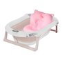 Cadita pliabila, Primabobo, Genua Premium, Cu termometru, dop si suport anatomic, Conform cu standardul european de securitate EN71, 80 x 50 x 22, Roz - 1