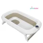 Cadita pliabila, Primabobo, Lux, Cu termometru electronic, Afisaj LCD, Suport de baie din silicon, Dop evacuare, Sarcina maxima 25 kg, 85x50x23.5, Bej - 6