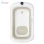 Cadita pliabila, Primabobo, Lux, Cu termometru electronic, Afisaj LCD, Suport de baie din silicon, Dop evacuare, Sarcina maxima 25 kg, 85x50x23.5, Bej - 8