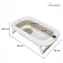 Cadita pliabila, Primabobo, Lux, Cu termometru electronic, Afisaj LCD, Suport de baie din silicon, Dop evacuare, Sarcina maxima 25 kg, 85x50x23.5, Bej - 11