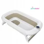 Cadita pliabila, Primabobo, Lux, Cu termometru electronic, Afisaj LCD, Suport de baie din silicon, Dop evacuare, Sarcina maxima 25 kg, 85x50x23.5, Bej - 15