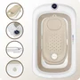 Cadita pliabila, Primabobo, Lux, Cu termometru electronic, Afisaj LCD, Suport de baie din silicon, Dop evacuare, Sarcina maxima 25 kg, 85x50x23.5, Bej - 3