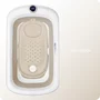 Cadita pliabila, Primabobo, Lux, Cu termometru electronic, Afisaj LCD, Suport de baie din silicon, Dop evacuare, Sarcina maxima 25 kg, 85x50x23.5, Bej - 2