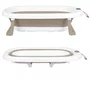 Cadita pliabila, Primabobo, Milo, Cu termometru, dop si suport anatomic, De la nastere, Pana la 25 kg, Conform cu standardul european de securitate EN71, 75 x 44 x 20 cm, Cappuccino - 1