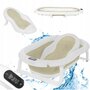 Cadita pliabila, Primabobo, Premium, Cu sezlong de baie, Cu termometru electronic, Cu dop de scurgere, Antiderapanta, Conform cu EN71, Bej - 4