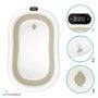 Cadita pliabila, Primabobo, Premium, Cu sezlong de baie, Cu termometru electronic, Cu dop de scurgere, Antiderapanta, Conform cu EN71, Bej - 6