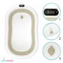 Cadita pliabila, Primabobo, Premium, Cu suport anatomic, Cu termometru electronic, Cu dop de scurgere, Antiderapanta, Conform cu EN71, Beige - 4
