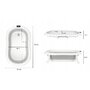 Cadita pliabila, Primabobo, Premium, Cu suport anatomic, Cu termometru electronic, Cu dop de scurgere, Antiderapanta, Conform cu EN71, Beige - 6