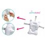 Cadita pliabila, Primabobo, Premium, Cu suport anatomic, Cu termometru electronic, Cu dop de scurgere, Antiderapanta, Conform cu EN71, Beige - 8