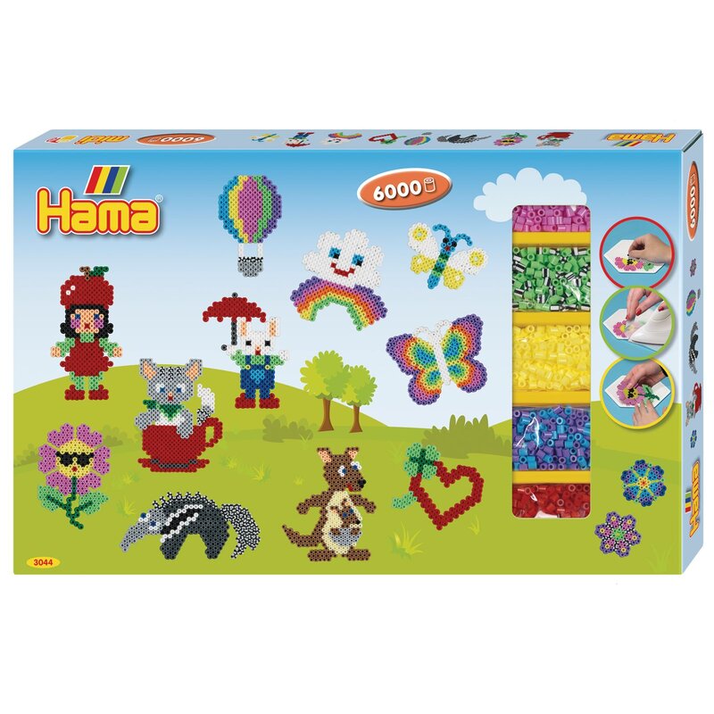 Hama - set margele de calcat lumea povestilor in cutie, 6000 buc midi