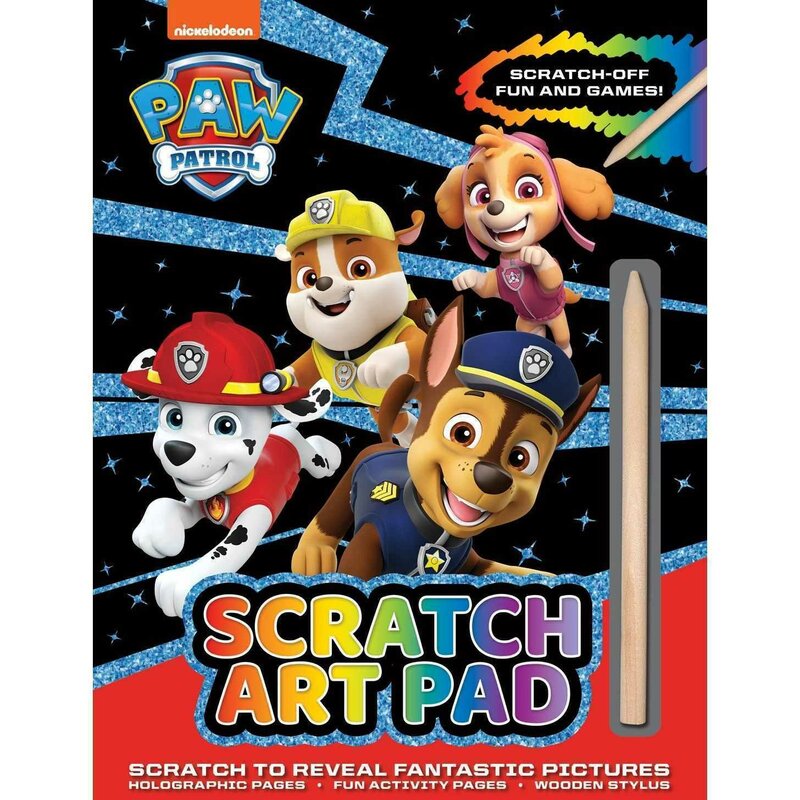 Alligator - caiet cu fise razuibile si activitati paw patrol scratch art pad ab3324pwsr