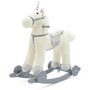 Calut balansoar, Baby Mix, Unicorn, Cu melodii si roti, Materiale moi si placute la atingere, 64x35x60 cm, 18 luni+, White - 1