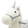 Calut balansoar, Baby Mix, Unicorn, Cu melodii si roti, Materiale moi si placute la atingere, 64x35x60 cm, 18 luni+, White - 5