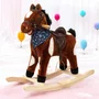 Calut balansoar din plus, Baby Mix, Arthur, Cu efecte de miscare a gurii, Cu melodie de cowboy si efect de galop, Maro Deschis - 4