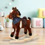 Calut balansoar din plus, Baby Mix, Arthur, Cu efecte de miscare a gurii, Cu melodie de cowboy si efect de galop, Maro Deschis - 2