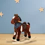 Calut balansoar din plus, Baby Mix, Arthur, Cu efecte de miscare a gurii, Cu melodie de cowboy si efect de galop, Maro Deschis - 3