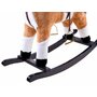 Calut balansoar, Jokomisiada, Cu platforma din lemn, Cu sunete de galop, Din plus moale, 70x73x28 cm, Alimentare pe baza de baterii, 3 ani+, Light Brown - 4