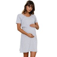 Camasa alaptat, Dot polska, Din bumbac, Cu capse oblice, Masura M, Gri