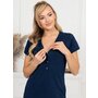 Camasa alaptat, Mona, Din bumbac, Cu capse pe mijloc, Masura S, Navy - 13